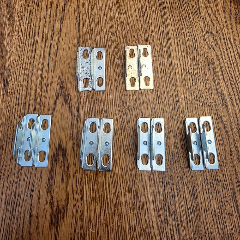 6 Sets Metal Curtain Hardware Brackets Only - Use with Metal Curved Rods Kitchen